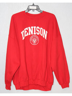 VINTAGE Denison University Big Red Buzzard Crew Neck Sweatshirt MV Sport Men 3XL
